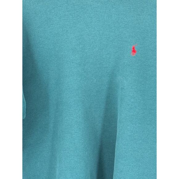 Vintage Oversized Women’s Ralph Lauren Pony Logo Fleece Crewneck in Green – XL - Picture 2 of 5